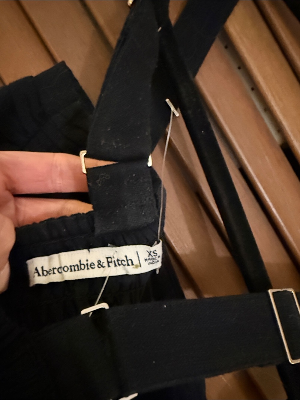 Abercrombie & Fitch Black linen Emerson Maxi Dress - Picture 3 of 4